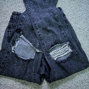 Shein Black Washed Jeans